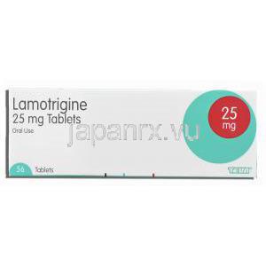 ラミクタールジェネリック, ラモトリジン 25mg 錠 (Teva) 箱