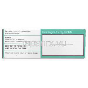 ラミクタールジェネリック, ラモトリジン 25mg 錠 (Teva) 製造者情報