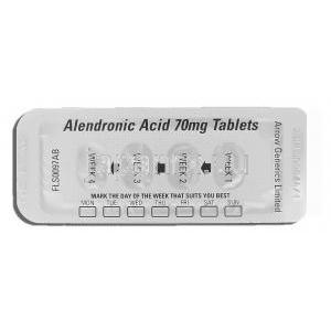 アレンドロン酸ナトリウム 70mg 錠 (Arrow Generics) 包装裏面