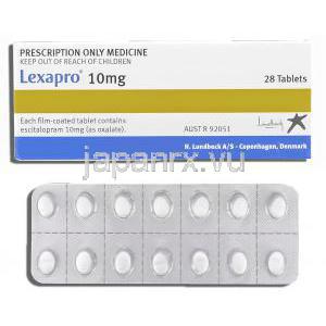レグザプロ Lexapro, シュウ酸エスシタロプラム 10mg 錠 (Lundbeck)