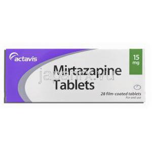 リフレックス ジェネリック, ミルタザピン 15mg 錠 (Actavis) 箱