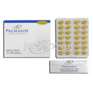 プレマリン Premarin, 結合型エストロゲン 1.25mg 錠(Wyeth)