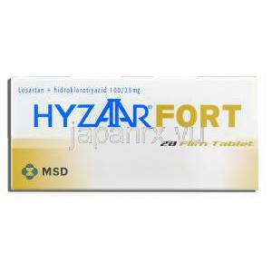 ハイザール フォルテ Hyzaar Forte, ロサルタンカリウム・ヒドロクロロチアジド配合 100mg / 25mg 錠 (Merck) 