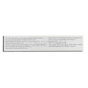 カデュエット Caduet, アムロジピン・アトルバスタチン 5mg/20mg 錠 (Pfizer トルコ) 箱裏面