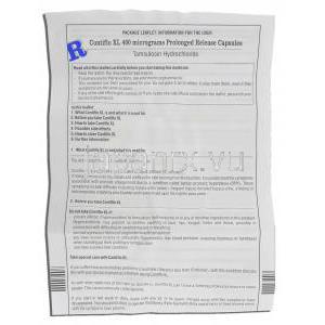 コンティフロ XL Contiflo XL, タムスロシン 400mg XL 錠 (Ranbaxy) 情報シート1