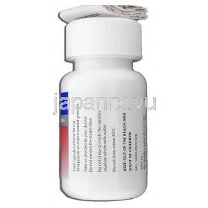 オメズ Omez, オメプトロール ジェネリック, オメプラゾール カプセル 40mg 錠 (Dr.Reddy's) ボトル裏面