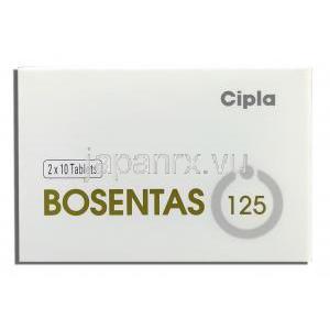 ボセンタス Bosentas, トラクリア ジェネリック, ボセンタン 125mg 錠 (Cipla) 箱