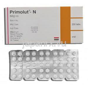 プリモルット N  Primolut N, ノアルテン ジェネリック, ノルエチステロン 5mg (Zydus)