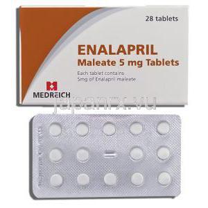 エナラプリル Enalapril, ディルバ Dilva, レニベース ジェネリック, エナラプリル 5mg 錠 (Medreich)