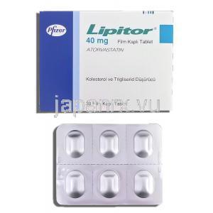 リピトール Lipitor, アトルバスタチンカルシウム 40mg 錠 （ファイザー社）