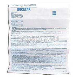 ドセタックス Docetax, タキソテール ジェネリック, チクロピジン 20mg/0.5ml 注射 (Cipla) 情報シート
