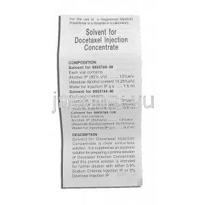 ドセタックス用注射溶液 80mg 注射 (Cipla) 情報シート1