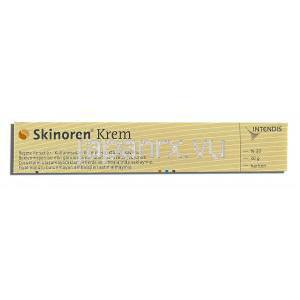 スキノレン Skinoren, アゼライン酸  20% x 30gm クリーム (Intendis) 箱側面