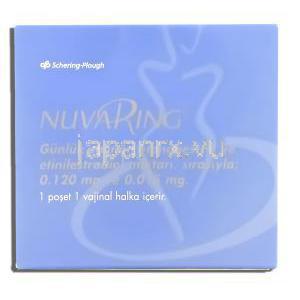 ニュバリング （ヌーバリング） Nuvaring 0.120mg/0.015mg (24hrs) 膣内装着リング (Schering-Plough) 箱