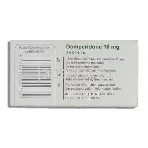 ナウゼリン ジェネリック, ドンペリドン 10mg 錠 (Bristol Lab) 箱裏面