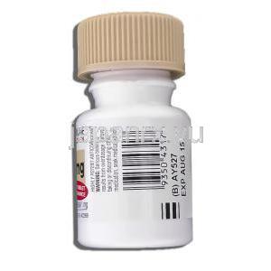 クーマディン Coumadin, ワーファリンジェネリック, ワルファリン 1mg 錠 (Sigma) ボトル側面