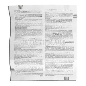 インディバン Indivan, クリキシバン ジェネリック, インジナビル 400mg カプセル (Cipla) 情報シート2