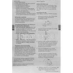サルブタモール 100mcg 200md 圧縮吸入剤 (Sandoz)  情報シート2