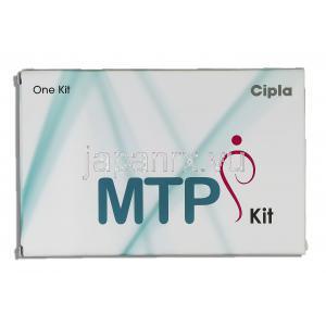 MTP キット, ミフェプリストーン・ミソプロストール配合 錠 (Cipla) 箱