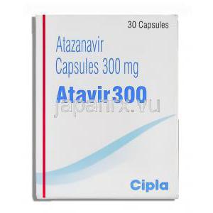 アタビル Atavir, レイアタッツ ジェネリック, アタザナビル 300mg (Cipla) 箱