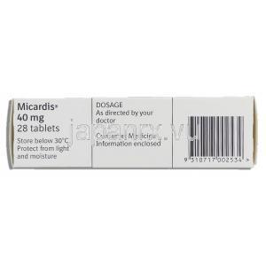 ミカルディス Micardis, テルミサルタン 80mg 錠 (Boehringer Ingelheim) 保存方法