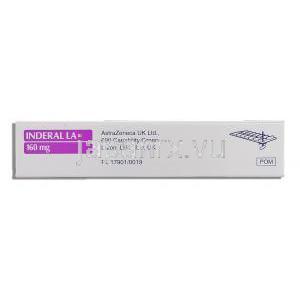 インデラルLA Inderal LA, プロプラノロール 160mg カプセル （アストラゼネカ社） 製造者情報