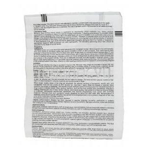 シトクリスチン Cytocristin, オンコビン ジェネリック, ビンクリスチン 1mg/ 1ml 注射 (Cipla) 情報シート3