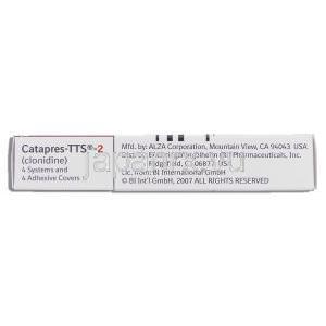 カタプレス Catapres-TTS, クロニジン 0.2mg パッチ (Boehringer Ingelheim) 製造者・販売者情報