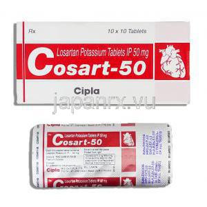 コサート Cosart, ニューロタン ジェネリック, ロサルタン 50mg (Cipla)