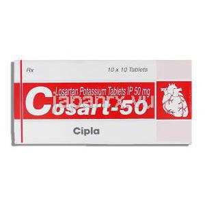 コサート Cosart, ニューロタン ジェネリック, ロサルタン 50mg (Cipla) 箱