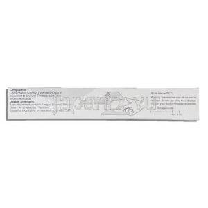 ニトロジェシック Nitrogesic, ニトログリセリン 0.2% 30gm 軟膏 (Troikaa) 箱記載情報