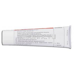 フィナセア Finacea, アゼライン酸 15% x 30gm ジェル （Intendis/バイエル社） チューブ裏面
