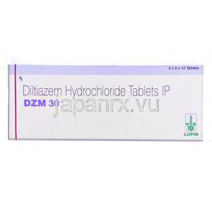 DZM, ジルチアゼム 30mg 錠 （Lupin） 箱