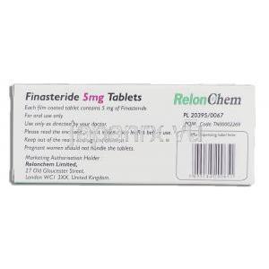 ジェネリック・プロスカー, フィナステライド 5mg 錠 (Relon Chem) 製造者情報
