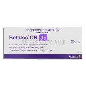 ベタロックCR Betaloc CR, コハク酸メトプロロール 95mg 箱 (アストラゼネカ社) 箱
