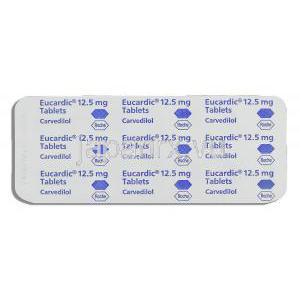 ユーカルディック Eucardic, 12.5mg 錠 （ロシェ社） 包装裏面