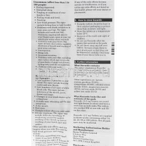 ユーカルディック Eucardic, 12.5mg 錠 （ロシェ社） 情報シート2