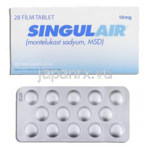 シングレア Singulairm, モンテルカストナトリウム 10mg 錠 (MSD)