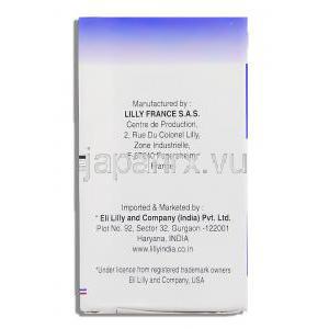 アリムタ Alimta, ペメトレキセド二ナトリウム 500mg 注射 (Eli Lilly) 箱裏面