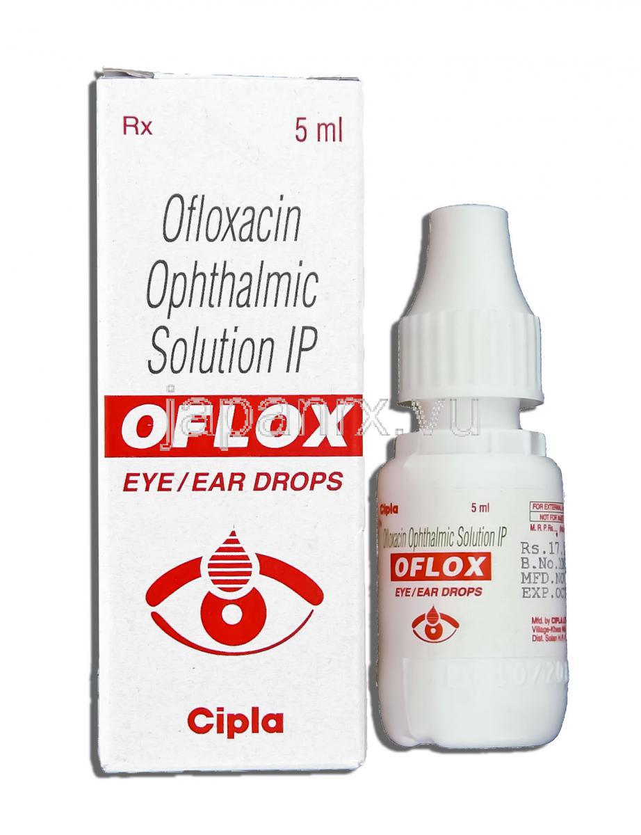 オフロキサシン 3MG/ML　（Oflox） 5MLの 点眼/点耳薬＆箱