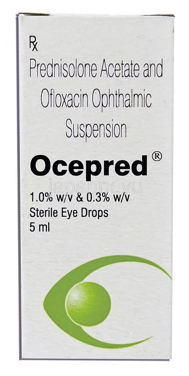 酢酸プレドニゾロン / オフロキサシン, Ocepred, 1% w/v＆ 0.3% w/v 5ML 点眼薬 (Sun pharma)