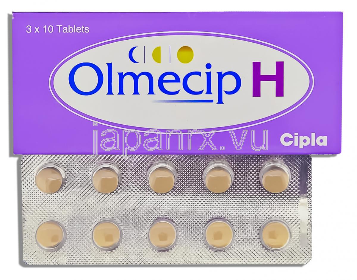オルメシップH Olmecip H, オルメサルタン・ヒドロクロロチアジド配合 20mg 12.5mg 錠 (Cipla)