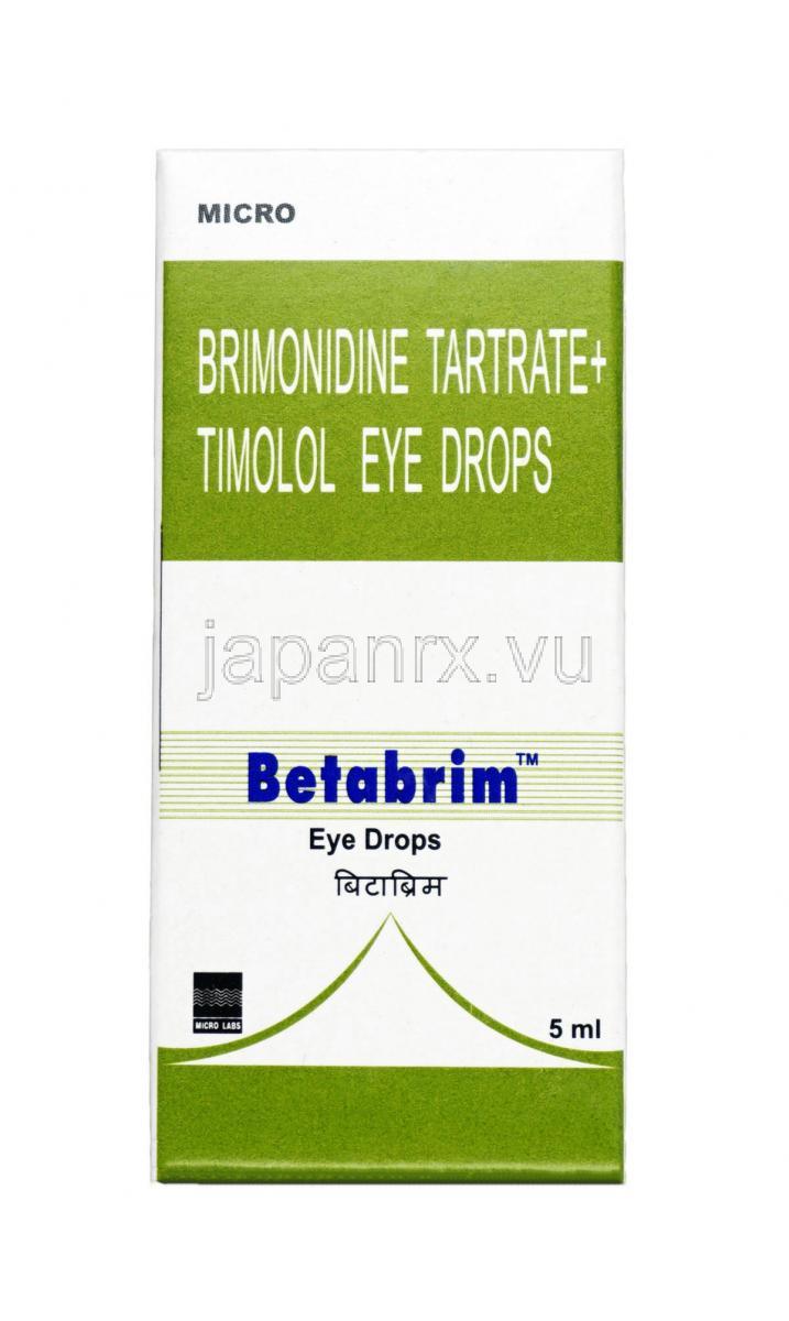 ベタブリム点眼薬, チモロール 0.5%w/v　/ ブリモニジン　0.2%w/v,点眼薬, 箱表面