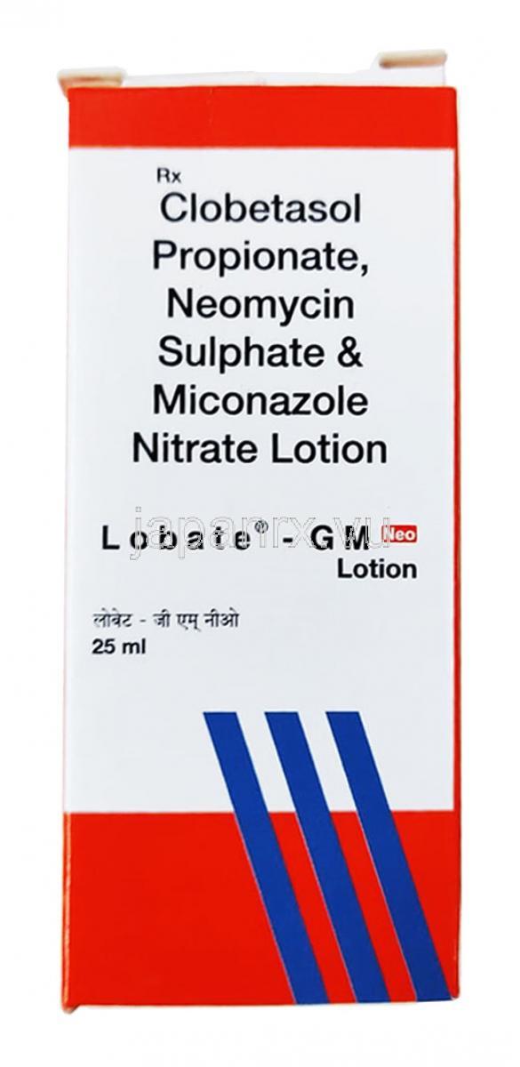 ロバーテ GMネオ ローション, クロベタゾール 0.05%  ミコナゾール 2%  ネオマイシン 0.5%, 25ml, 箱表面
