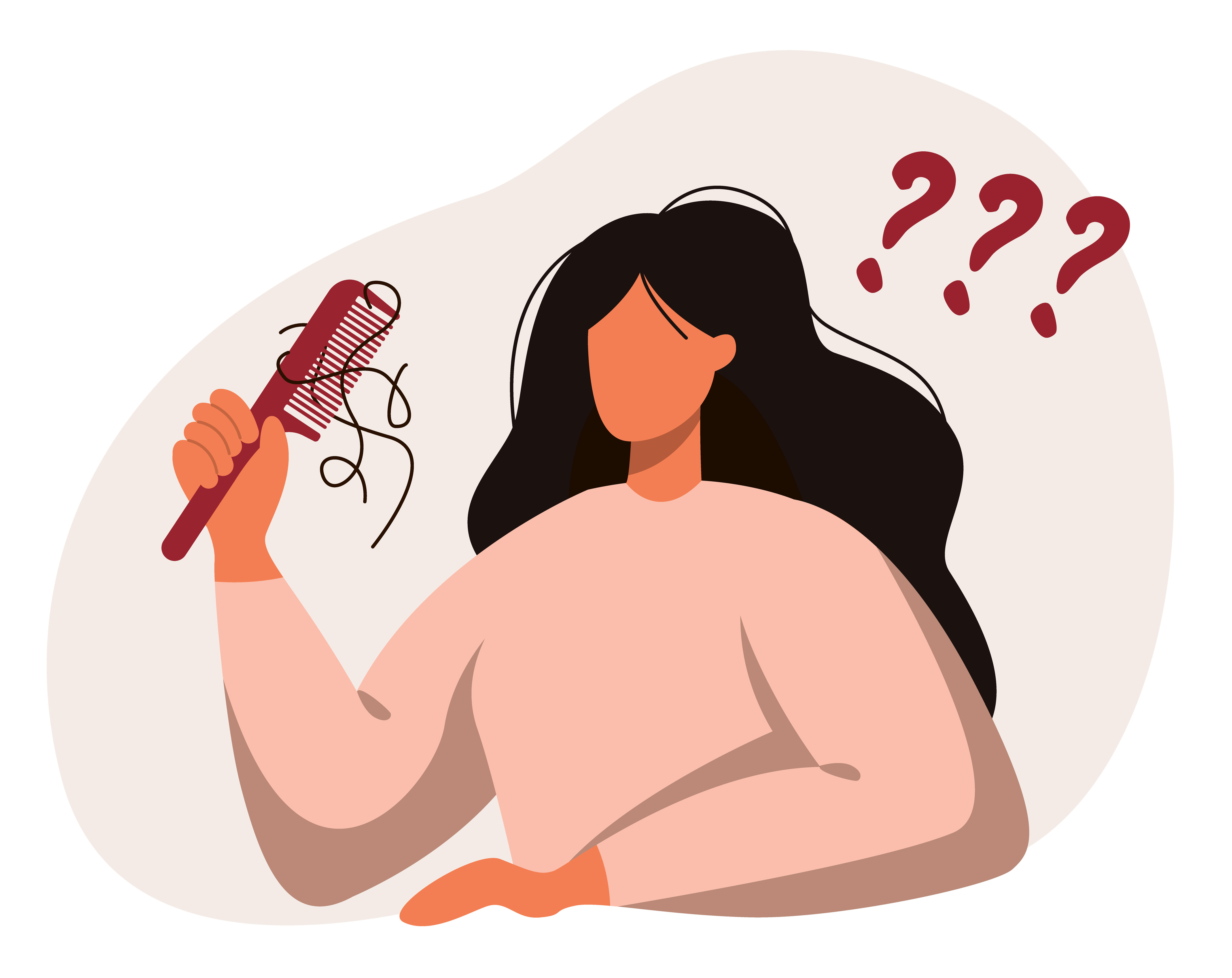 脱毛に悩む女性