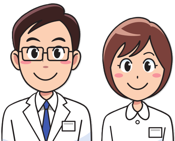 医者とナースのイラスト