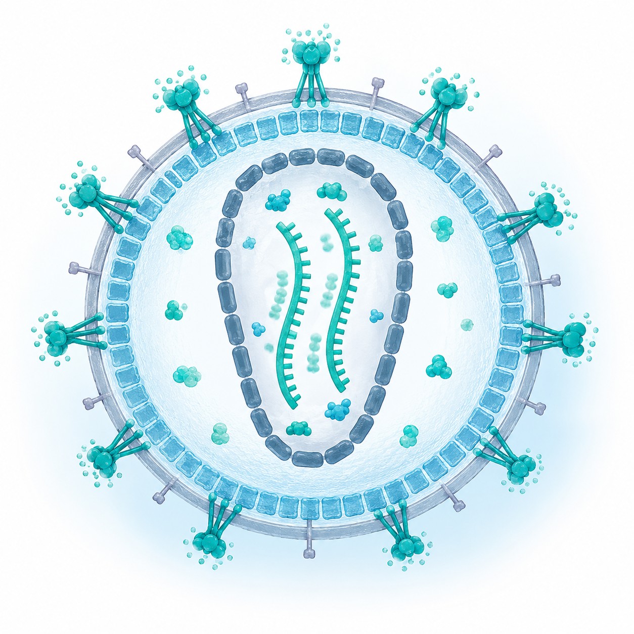 HIVウイルスのイメージ