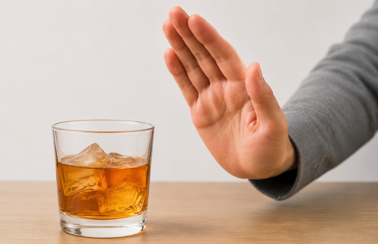 アルコールを拒否する