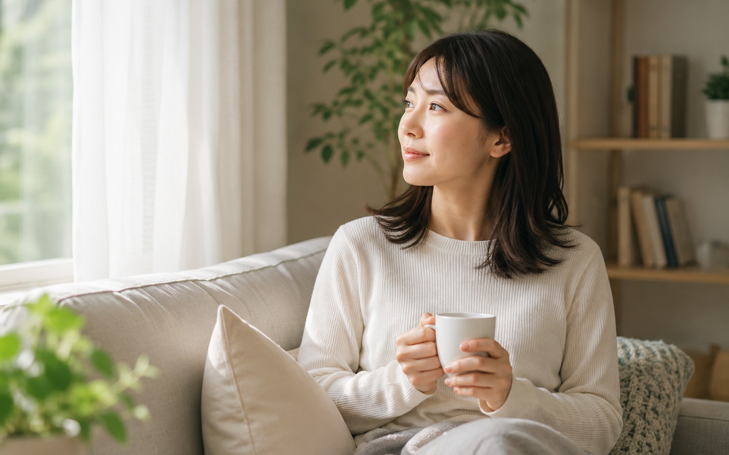 落ち着いている女性